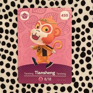 Genuine ACNH Tiansheng amiibo card